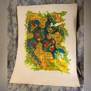 Modernist Bourges Cathedral Art Lithograph Signed Artist Proof 26 x 20